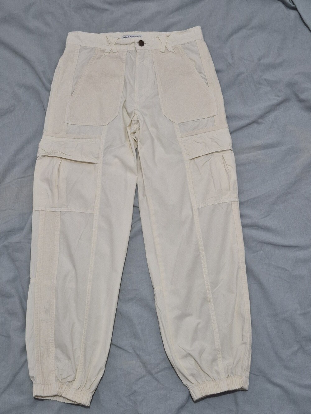 Women's Cargo Jogger Pants - Cream